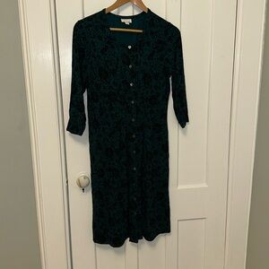 Green and black J. Jill dress, size S